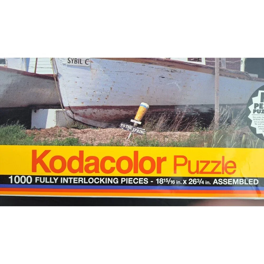 Vintage Kodacolor Puzzle 1000 Piece Boat Prince Edward Island New Sealed 77777